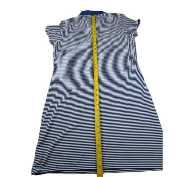Vineyard Vines Performance Dress Women's Medium white blue stripe shirt style - Picture 4 of 16